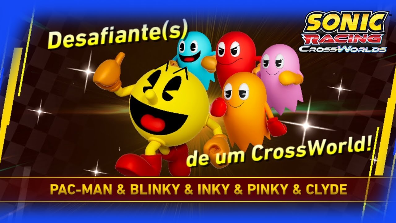 Pac-Man DLC Pack em Sonic Racing: CrossWorlds ;D