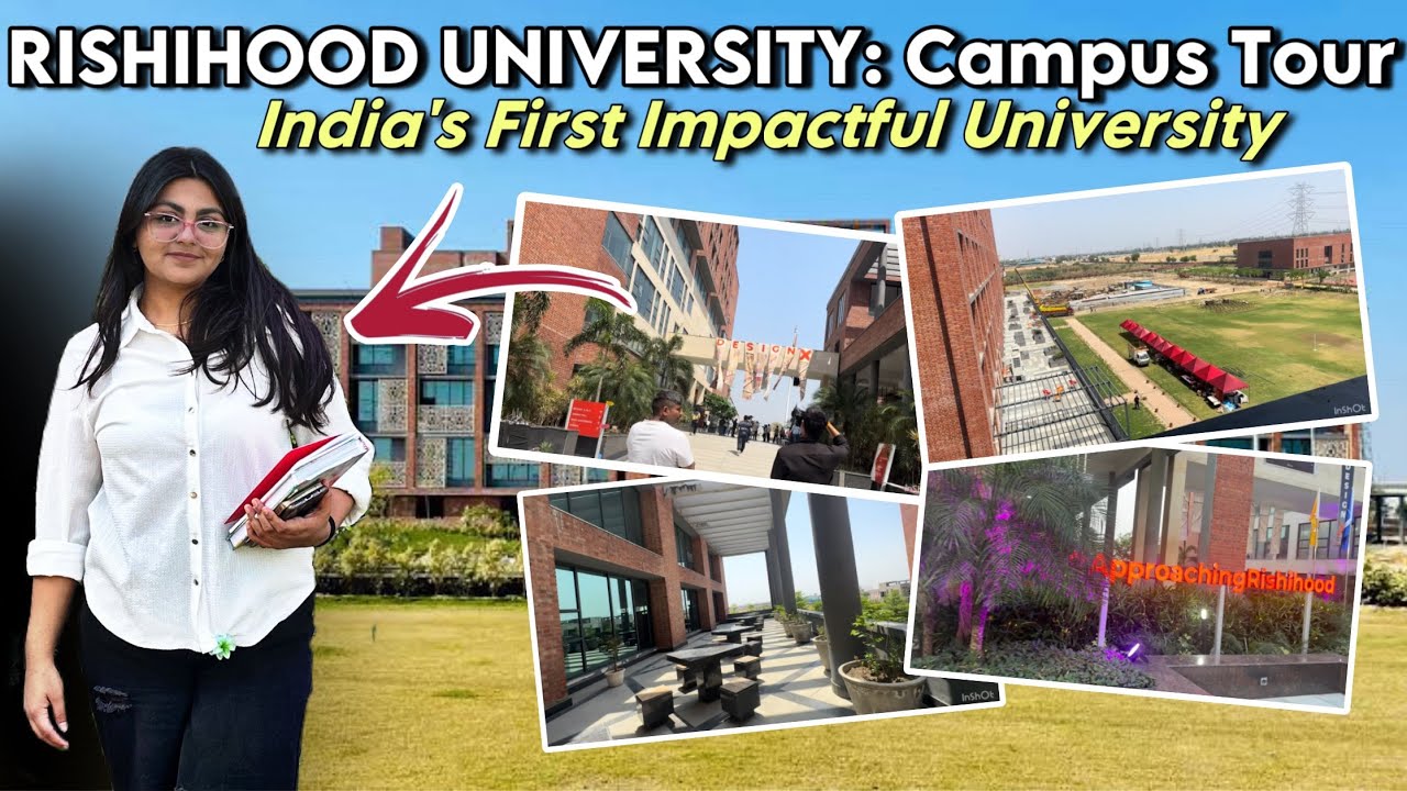 RISHIHOOD UNIVERSITY : college tour, campus & hostel life, concert night🪩, Admission without CUET😱
