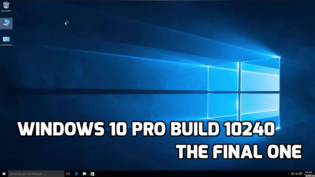 Windows 10 Pro Hands ON