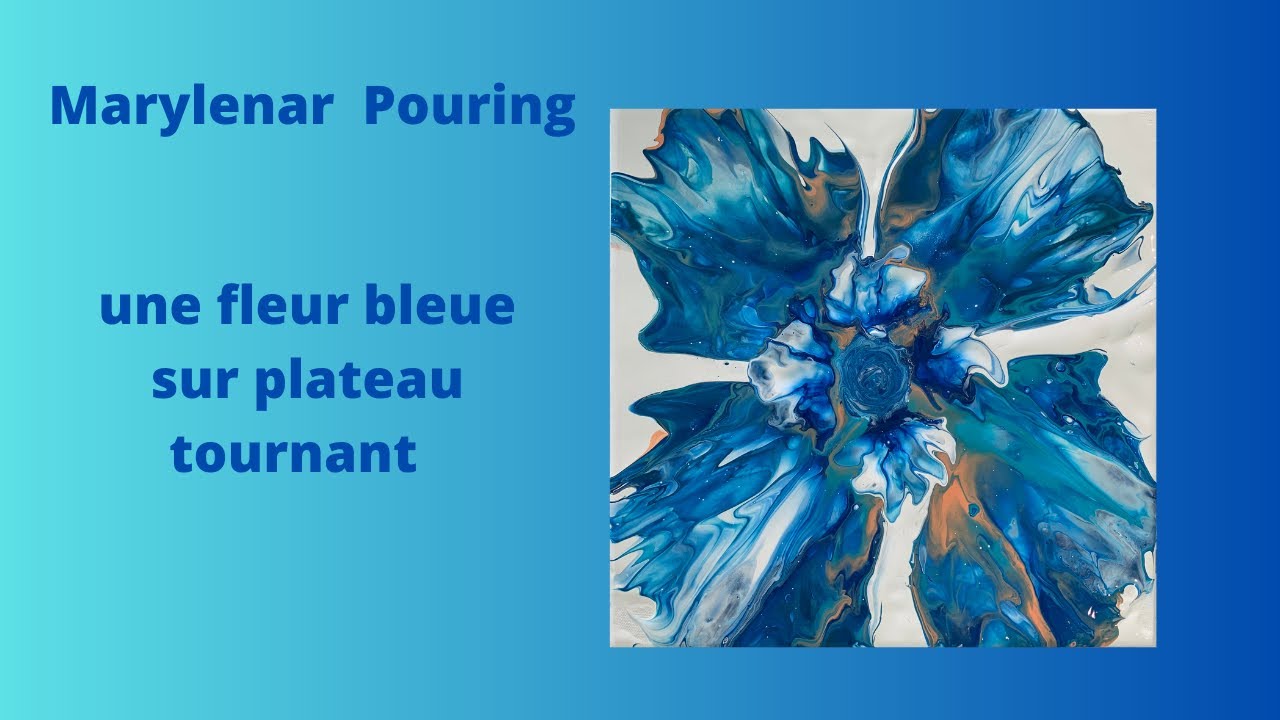 facile de faire des fleurs avec un plateau tournant #pouring #acrylicpouring #acryliquefluide#P34