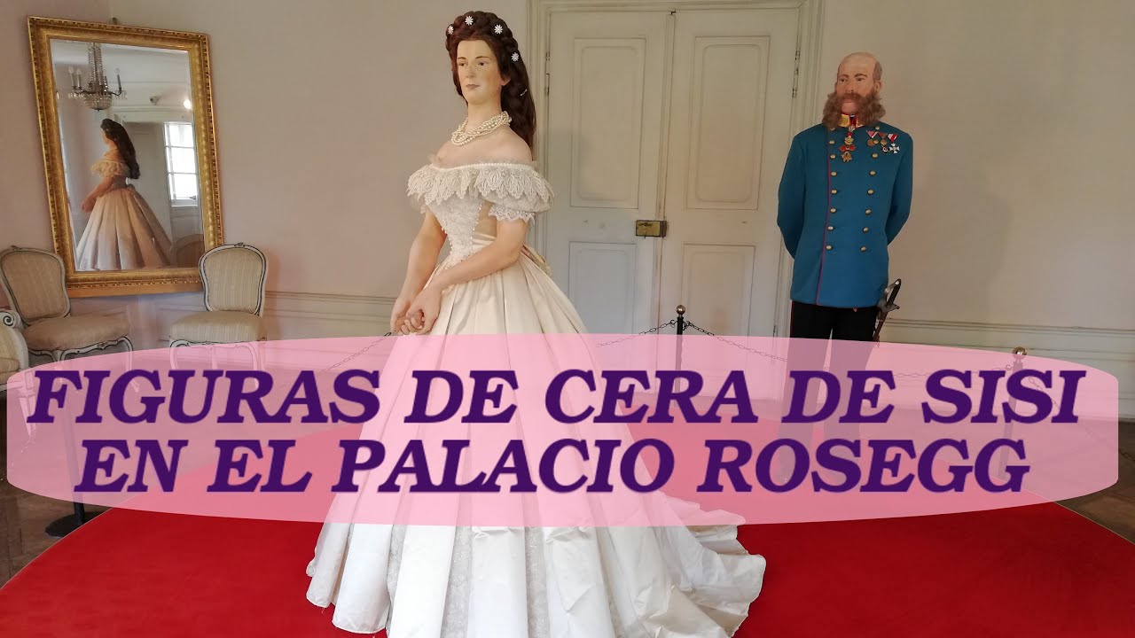 SISI y FRANCISCO JOSÉ, figuras de cera en el palacio Rosegg.