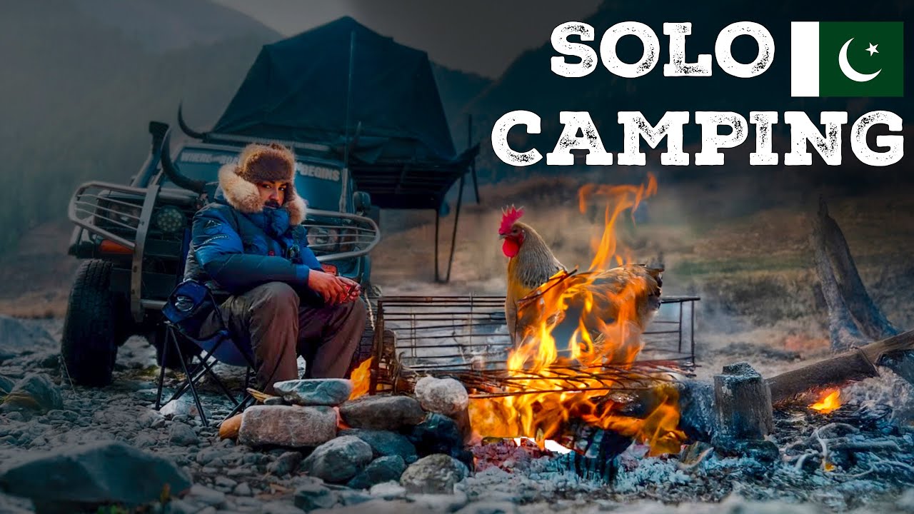 A Dark Night Survival Camp Alone in the Wilderness | Solo Camping In Pakistan Cooking, Nature Sounds