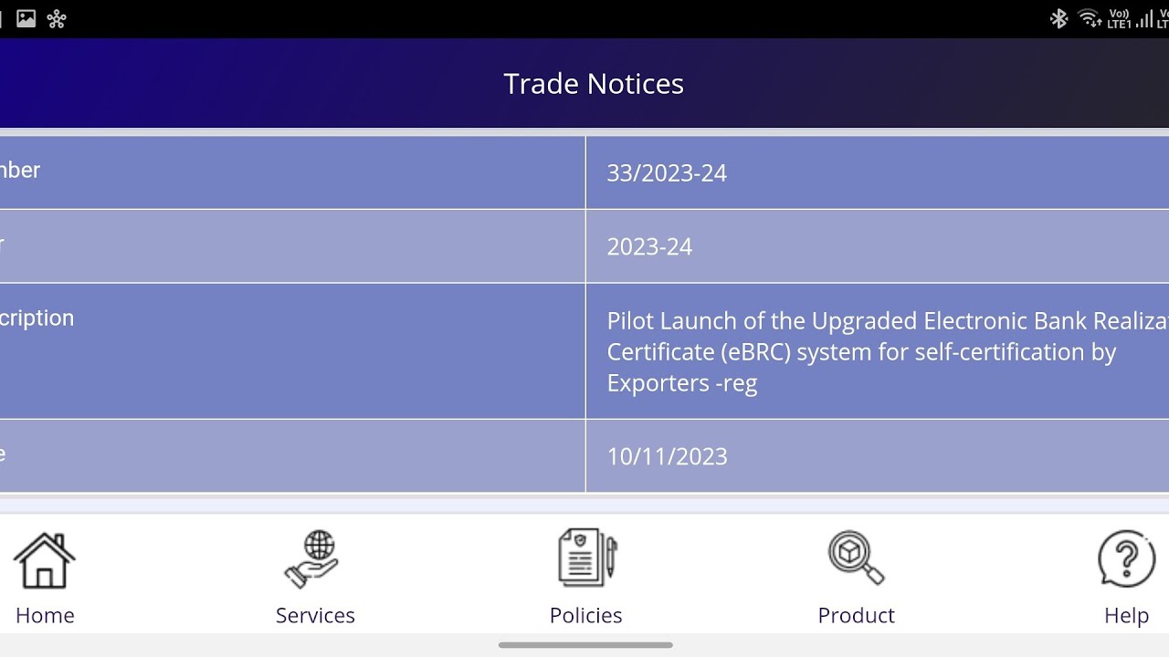Self Generation of E-BRC by Exporters