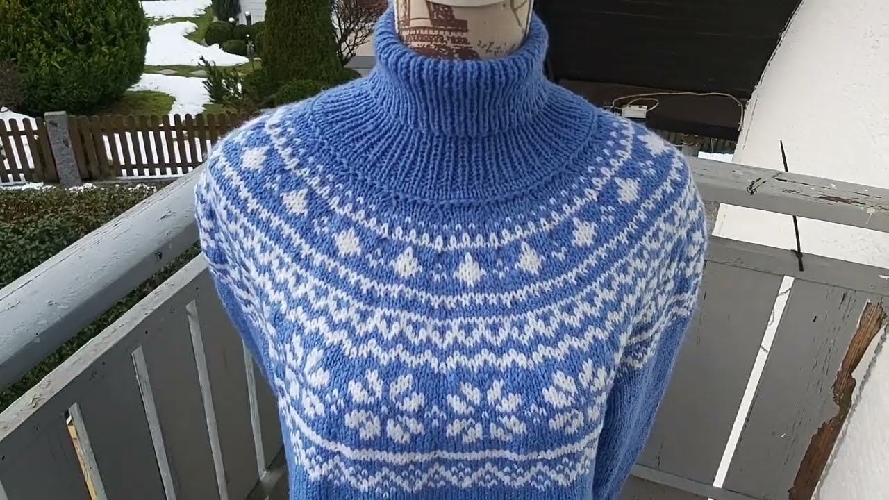 #stricken #Pullover mit #rundpasse #norwegischer #Muster (Anleitung)