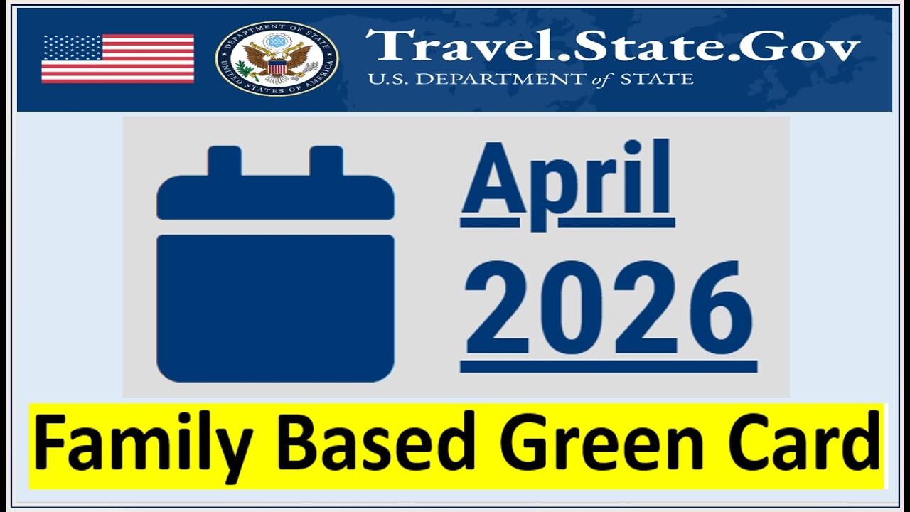 Visa Bulletin April 2026 for Family Based Green Card || F1, F2A, F2B, F3 and F4 Visas.
