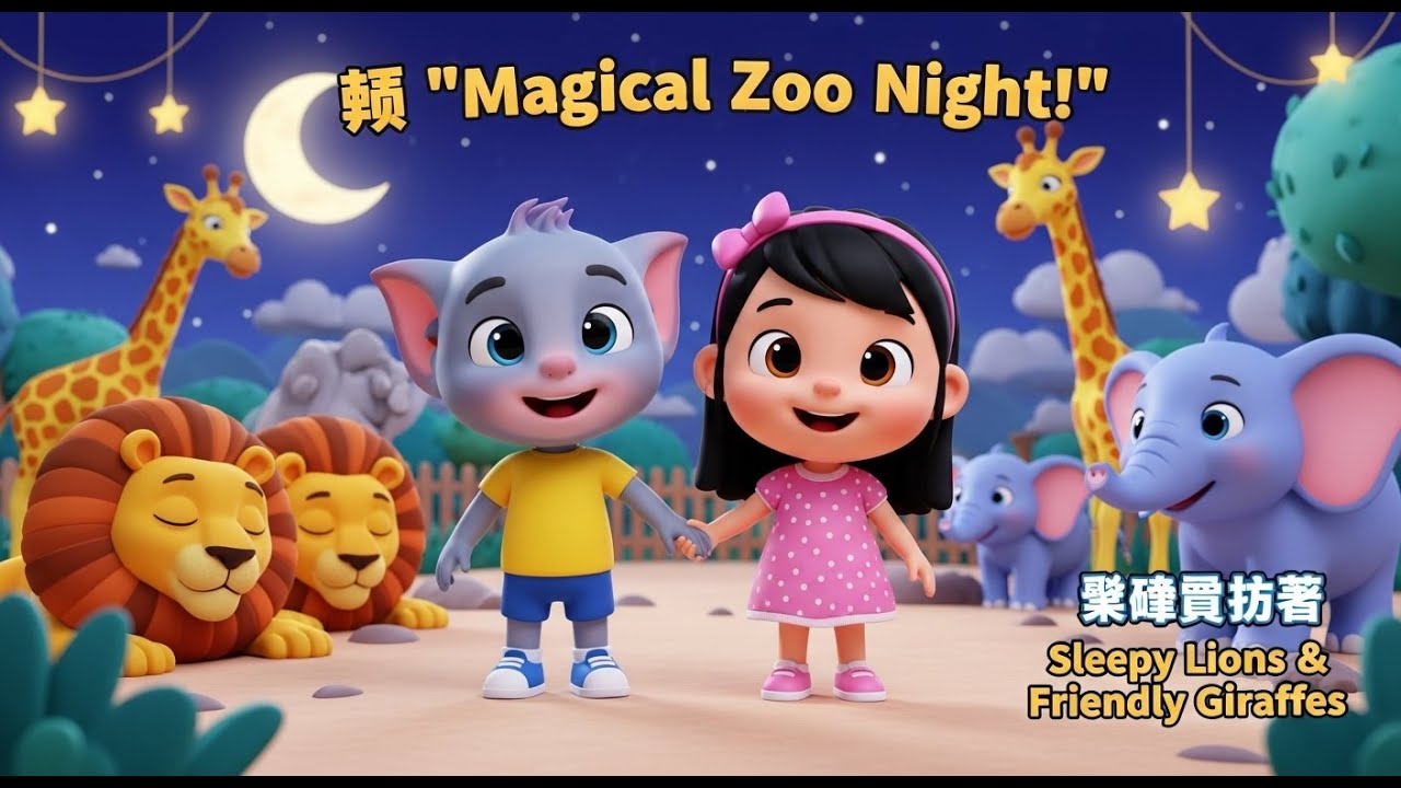 🌙🦁 “Bedtime Zoo Adventure for Kids | Sleepy Lions & Giraffes  Cartoon Story”