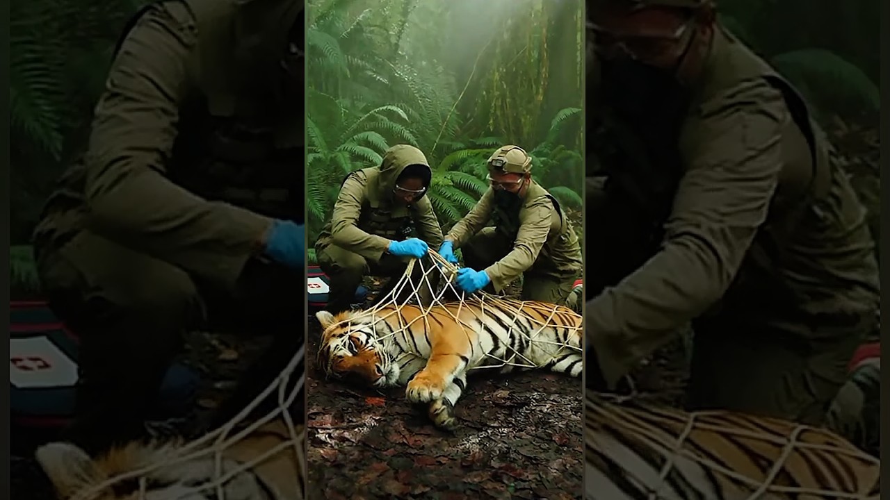Спасение тигра, от которого захватывает дух‼️