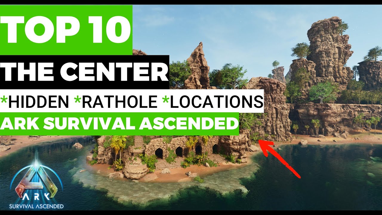 TOP 10 HIDDEN RATHOLE BASE LOCATIONS THE CENTER (ARK SURVIVAL ASCENDED)