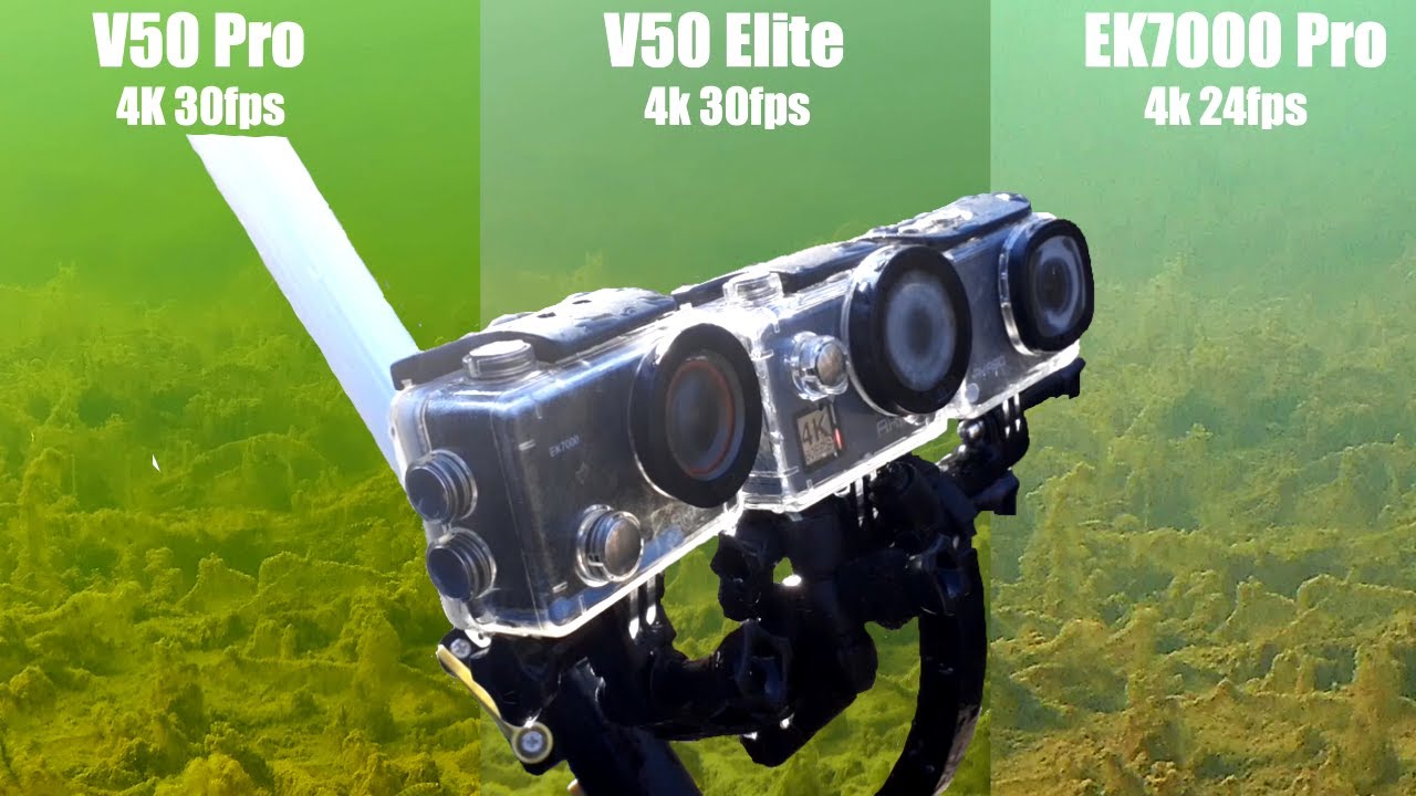 Underwater Fishing Camera Comparison - Akaso EK7000 Pro vs Akaso V50 Pro vs Akaso V50 Elite