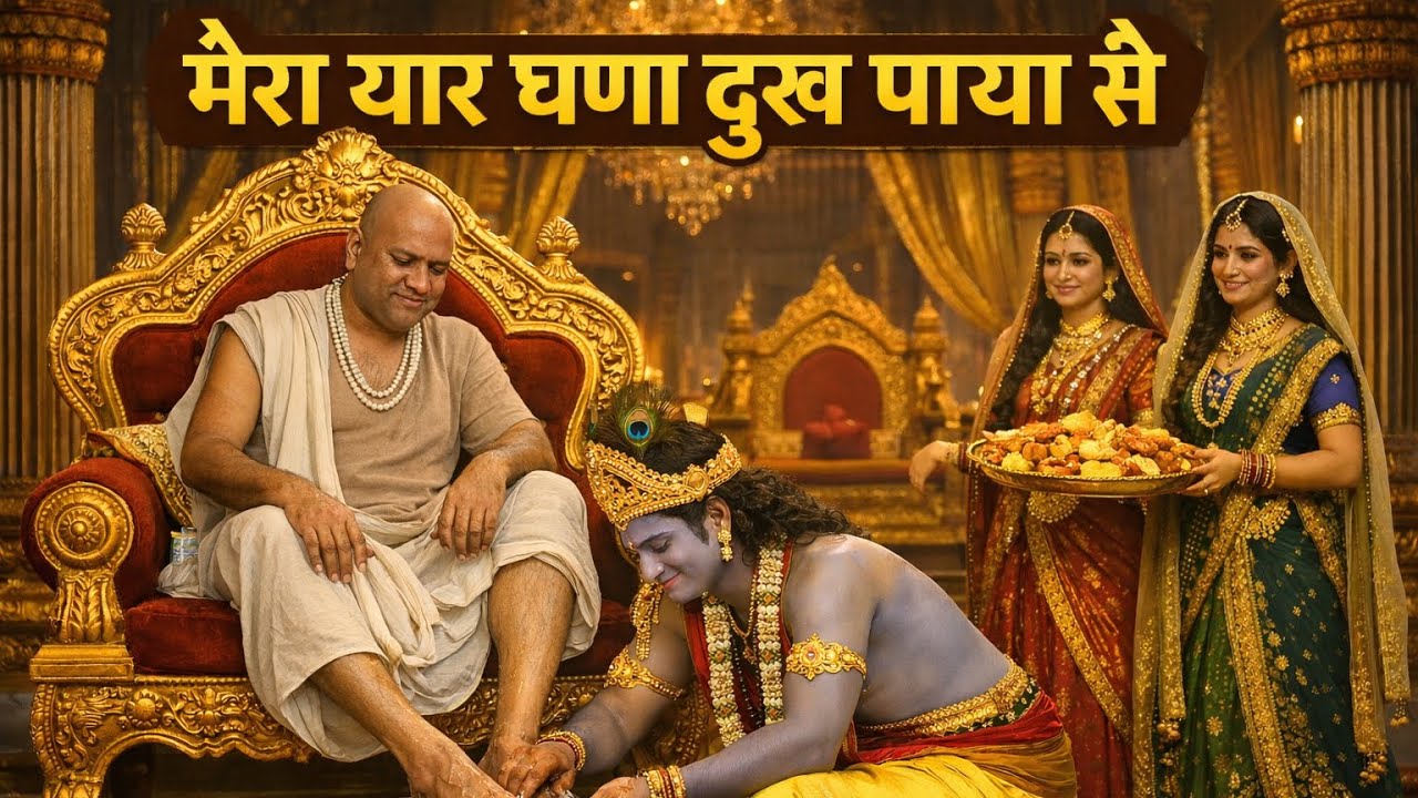 मेरा यार घणा दुख पाया स । कृष्ण सुदामा भजन । योगेश  जाँगड़ा । Music Studio #song #love #trending 
