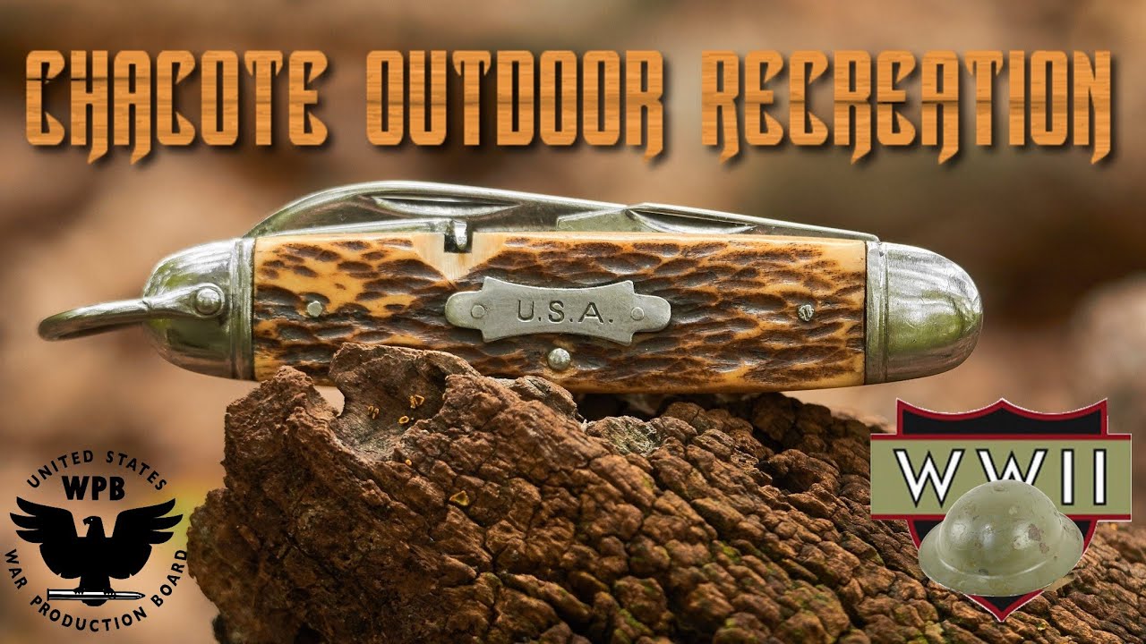 The Old WWII Utility Style U S A  Camillus Bone 4 Blade Pocket Knife