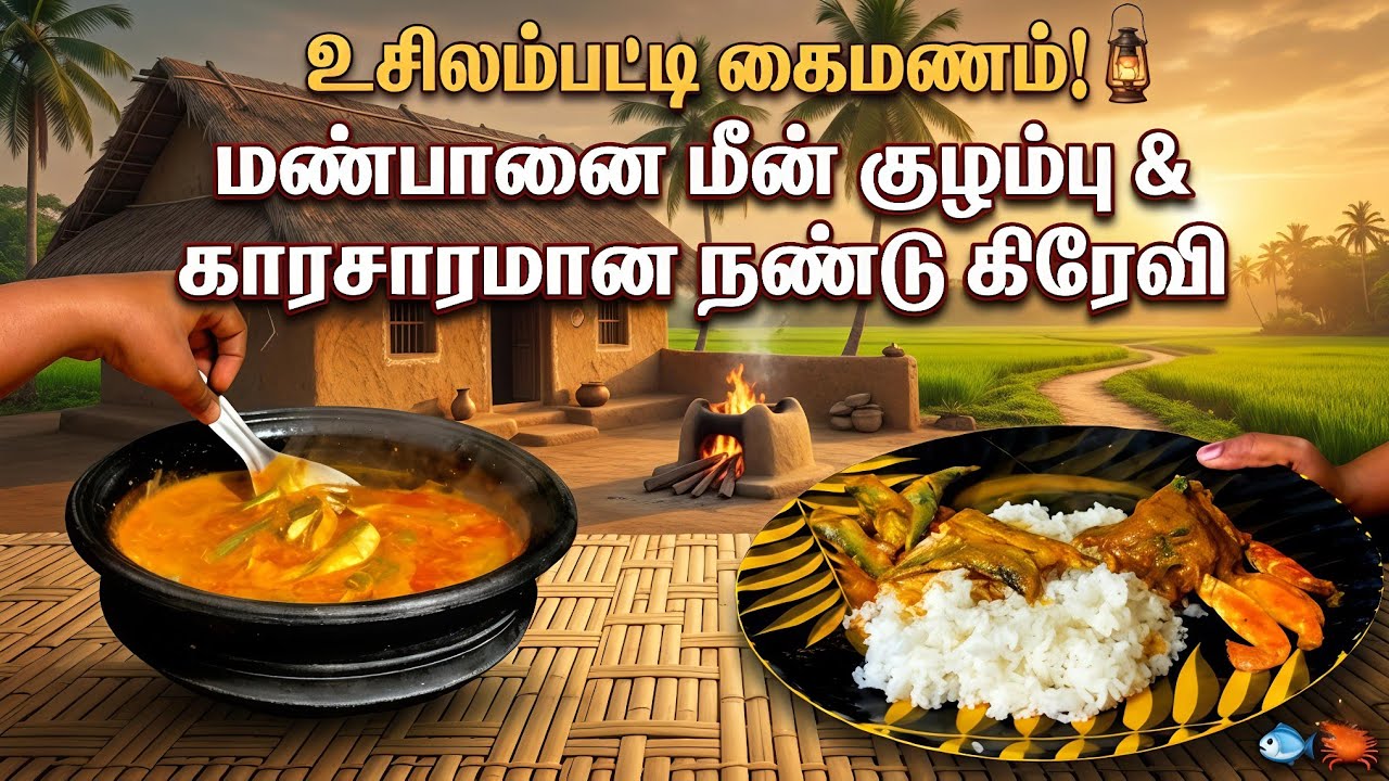 கிராமத்து சுவையில் மணமணக்கும் மீன் குழம்பு&​காரசாரமான நண்டு மசாலா கிரேவி