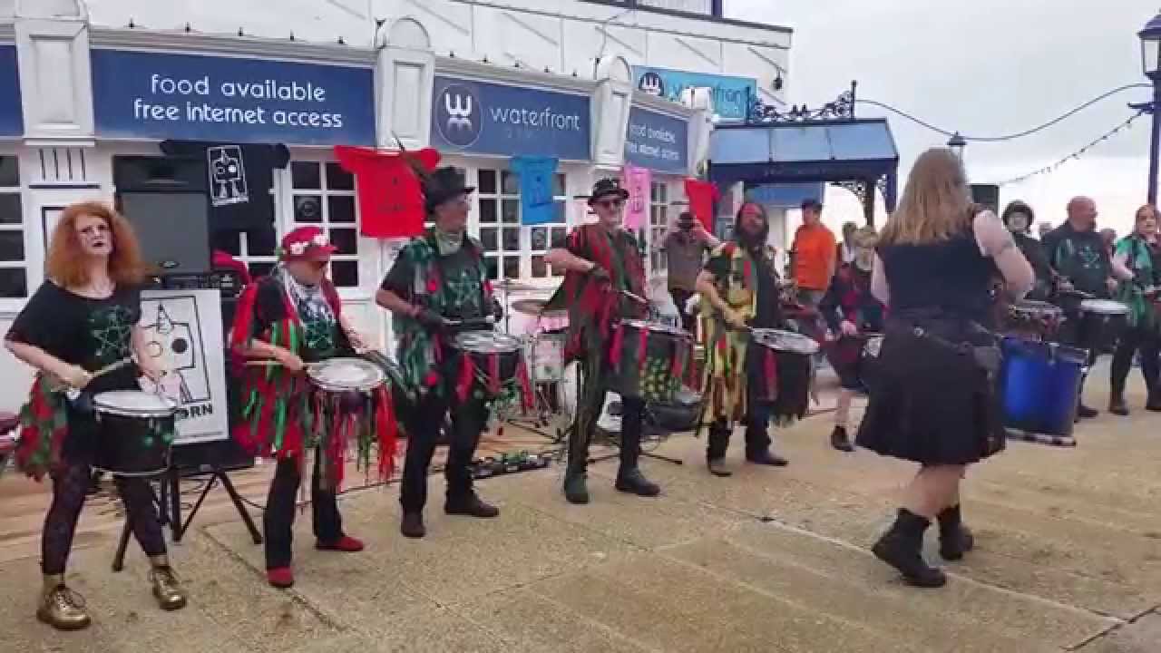 Pentacle Drummers on Eastbourne Pier (OPEN FOR BUSINESS)