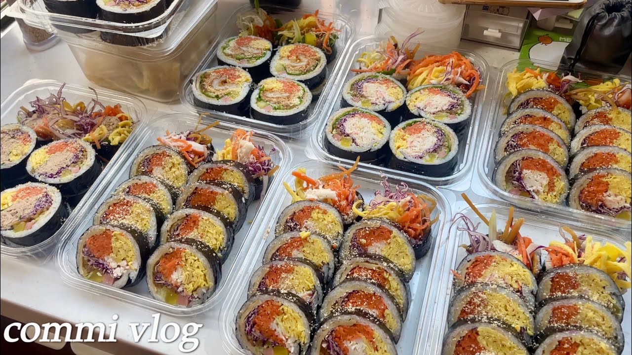 VLOG/일하고 밥해먹는 일상 브이로그🍝/봉골레, 봄동비빔밥, 우삼겸진짬뽕🍝🍜🍲/1인 자영업자, 김밥집 브이로그