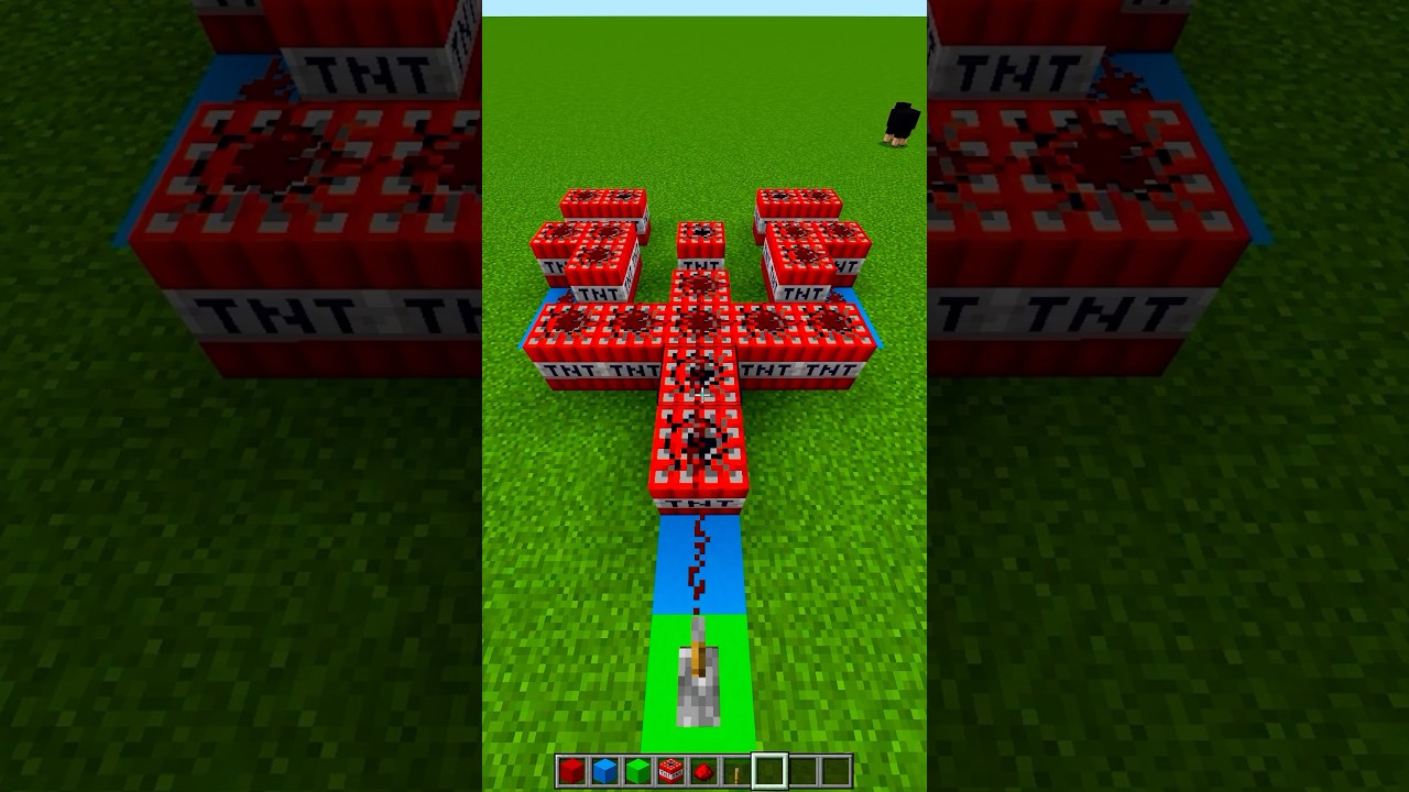 Minecraft TNT Heart Trick❤️ #minecraft #shorts
