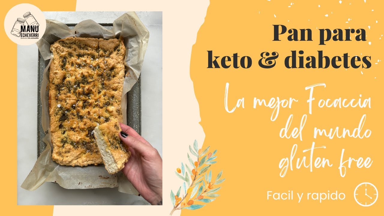 🍞Focaccia Keto IMPOSIBLE de Resistir! Pan Sin Gluten & Perfecta Para Diabetes | Manu Echeverri