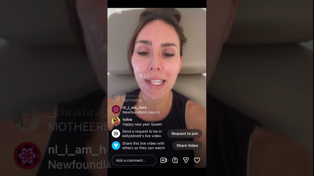 Келли Додд Левенталь, прямая трансляция в Instagram в пятницу.
