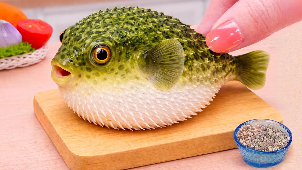 Delicious Seafood Recipes 🐟 Korean Spicy Octopus and Pufferfish 💕Mini Yummy Cooking