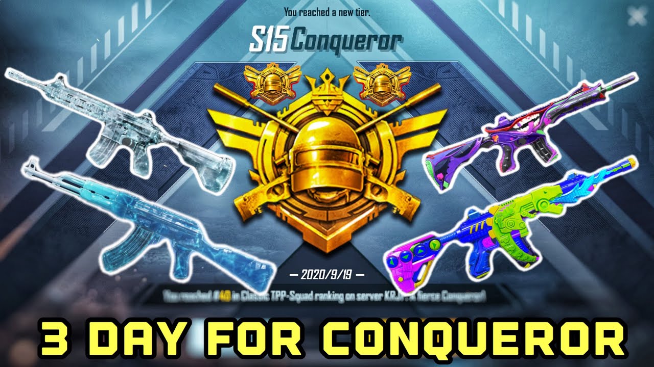 Journey To Win The Conqueror Title Of Season 15 In 3 Days | So Many Pro And Hacker | Pubg Mobile