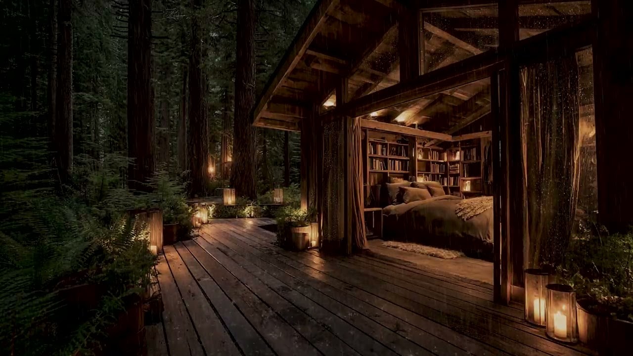 Deep Sleep with Night Rain in the Forest | Calm Rain Sounds All Night