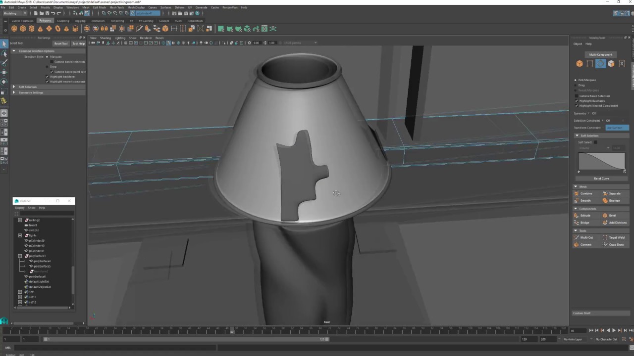 Maya Tutorial: How to Draw quads in a Selected Object
