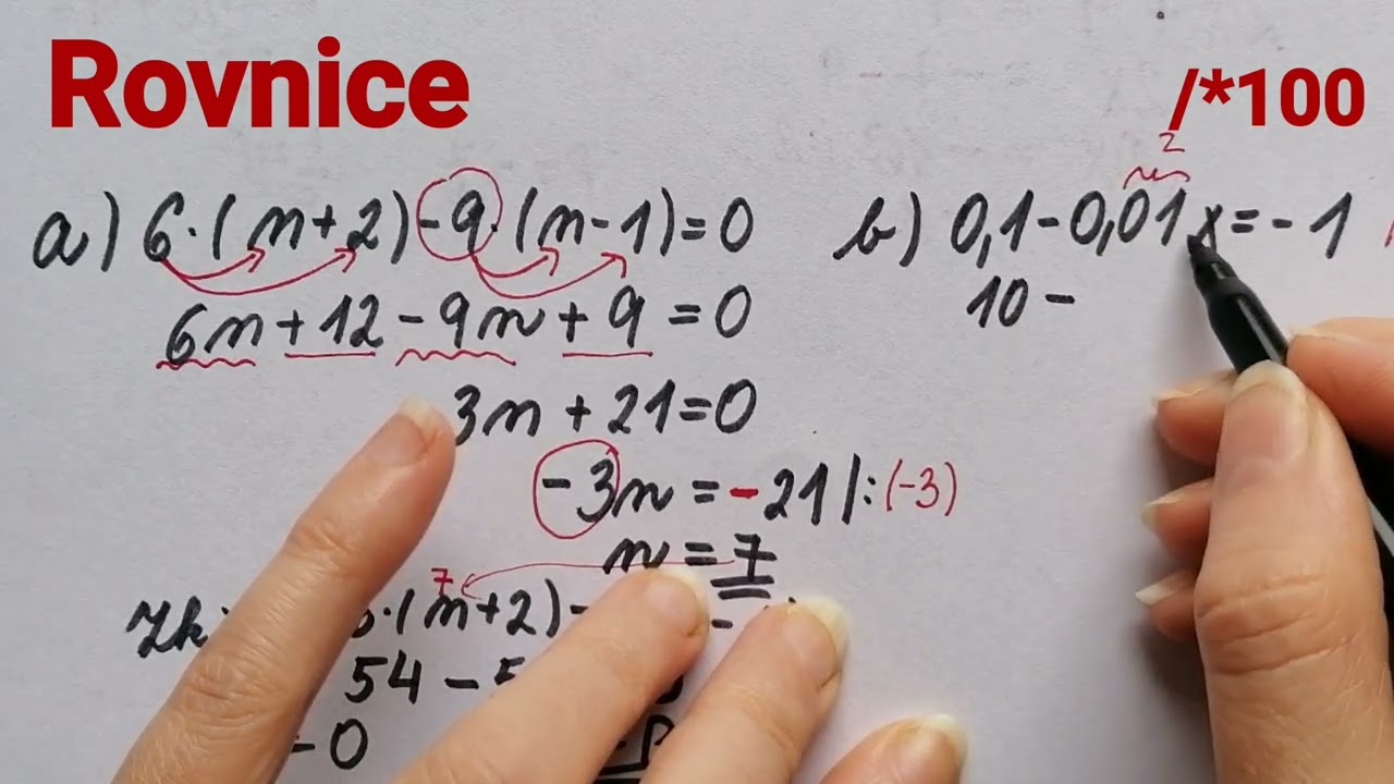 Lineární rovnice 5 lehké