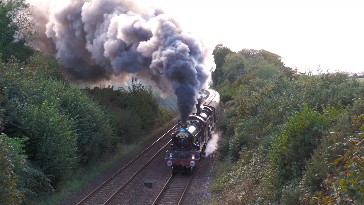 GWR 7029 + 5043 - Unassisted Double Header over the South Devon Banks - The Mayflower - 27/09/24