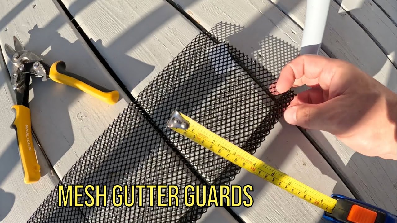 Easily install mesh gutter guards - protect house gutters from clogging!