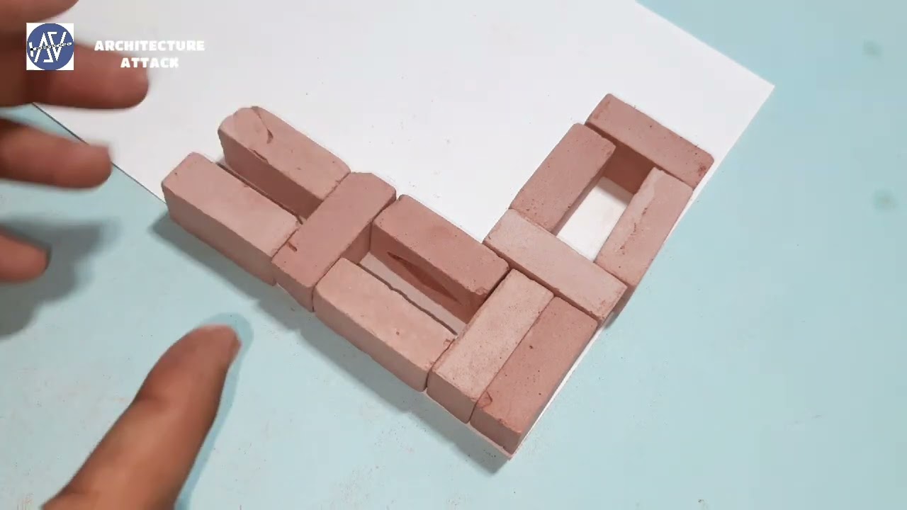 RAT TRAP BOND  Explained Practically with the help of Mini Bricks Bricks  | @ArchitectureAttack