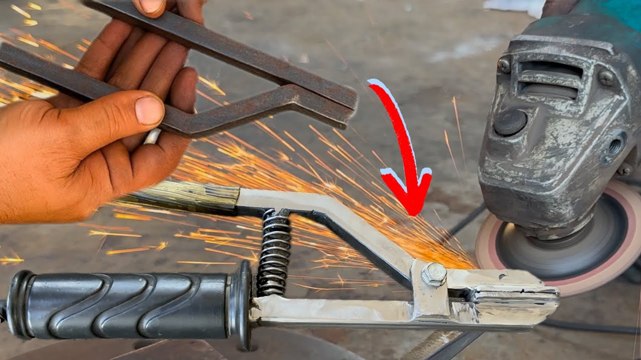 Making a welding power holder is part of the mechanic's experience