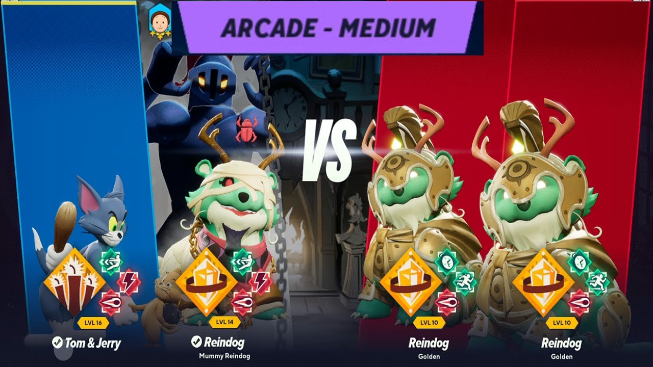 MultiVersus Arcade Mode Co-Op Gameplay (Medium) with Tom & Jerry and Reindog