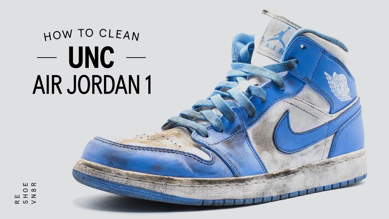 How To Clean Air Jordan 1 UNC Mid With Reshoevn8r