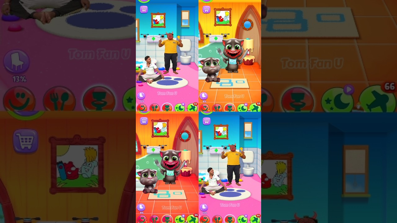 Ghost VS Angela My Talking Tom 🤯 #shorts #tom #cartoon #cat #cute #challenge #mytalkingtom2 #trend1