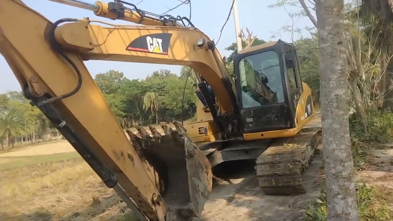 CAT 312C Excavator Machine Loading & Next for work Jhenaidah