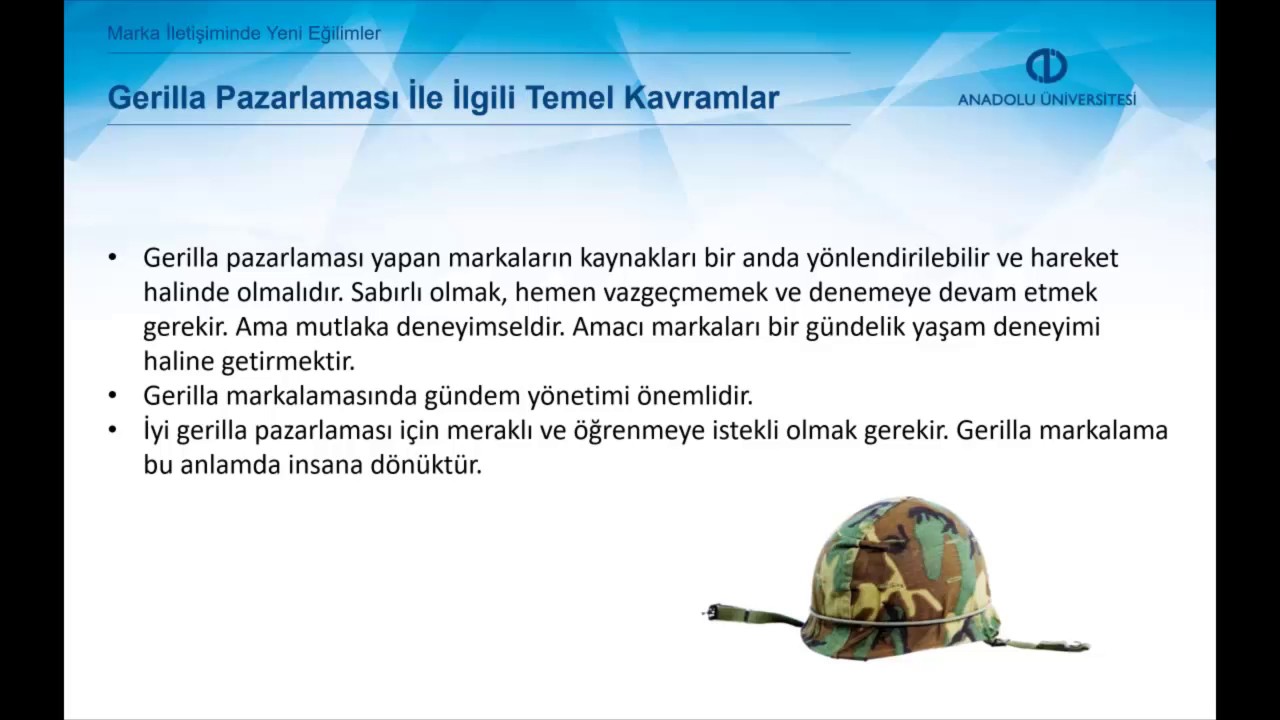 MARKA İLETİŞİMİ TASARIMI VE UYGULAMALARI - Ünite8 Özet