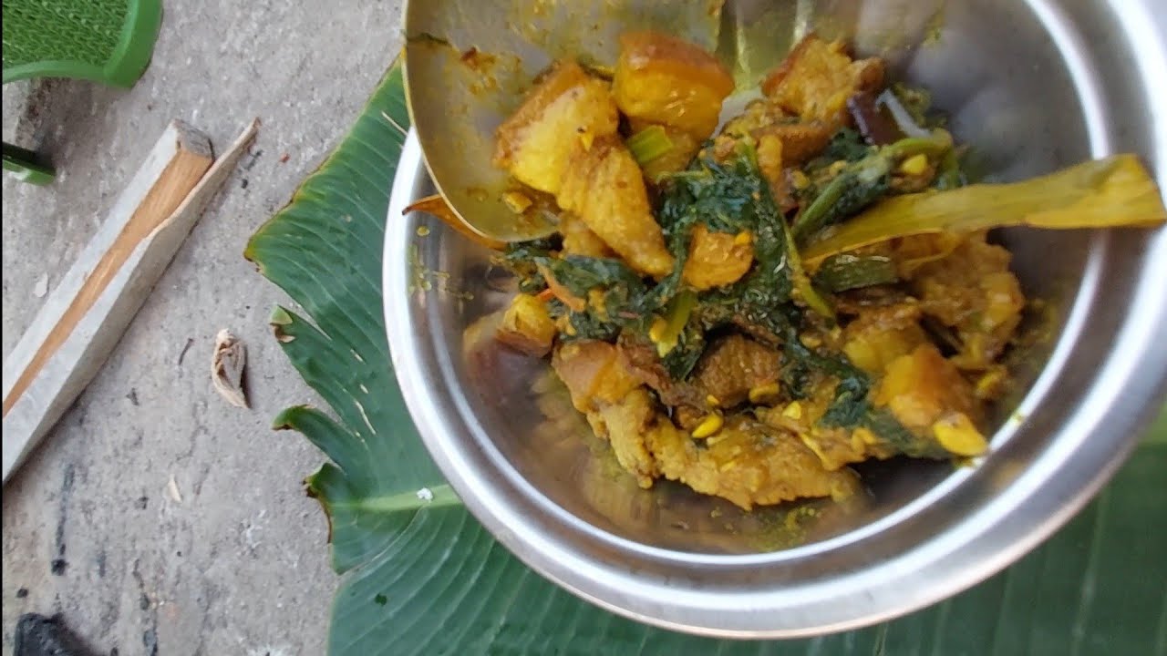 Pork with Mustard Greens. healthy pork recipe.