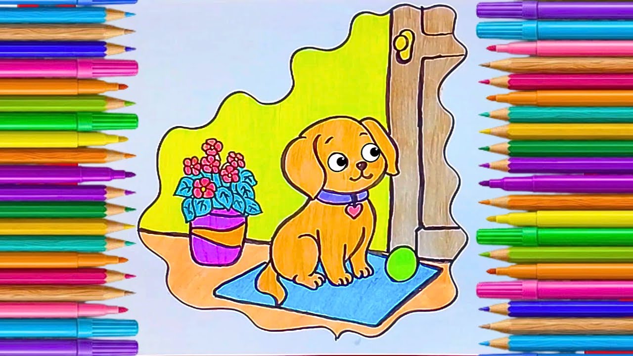 Desenhar e Pintar: O Cachorrinho que Esperou com Esperança 🐶❤️ | Feneco Arts