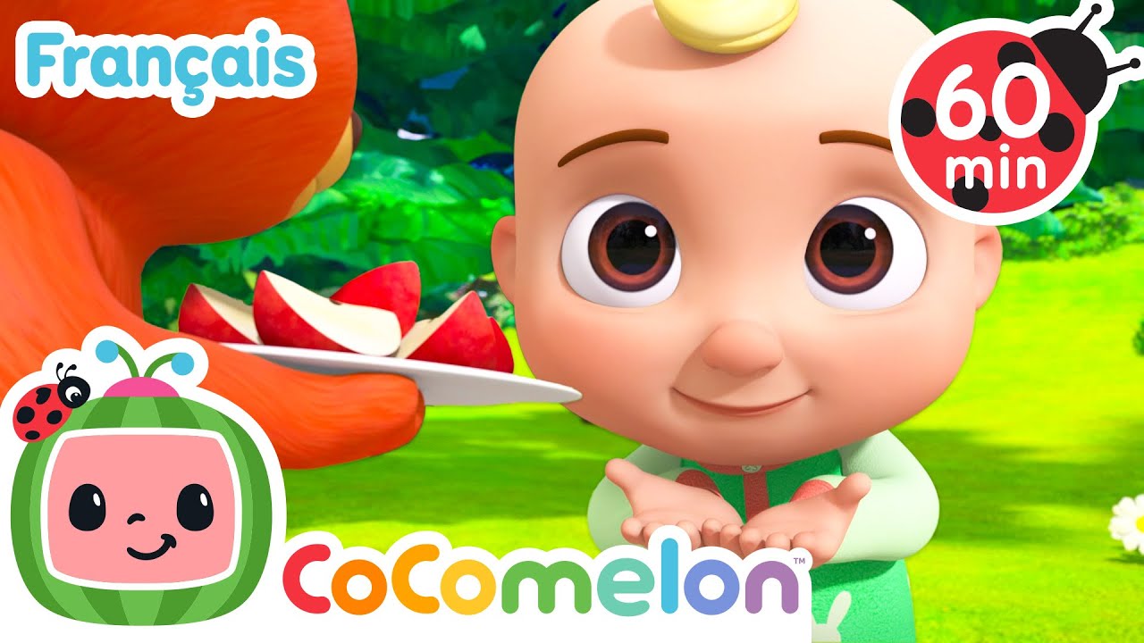 La chanson du partage | Chansons pour enfants | CoComelon Le coin des Animaux de JJ - Comptines Bébé