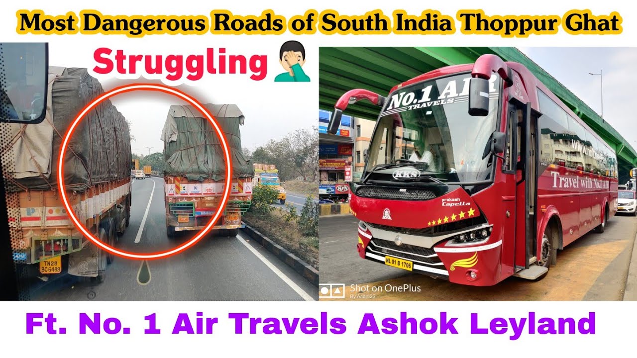 Dangerous Thoppur Ghat Up Hill Drive | Ft. No.1 Air Ashok Leyland 180 HP| Headphone Recomended