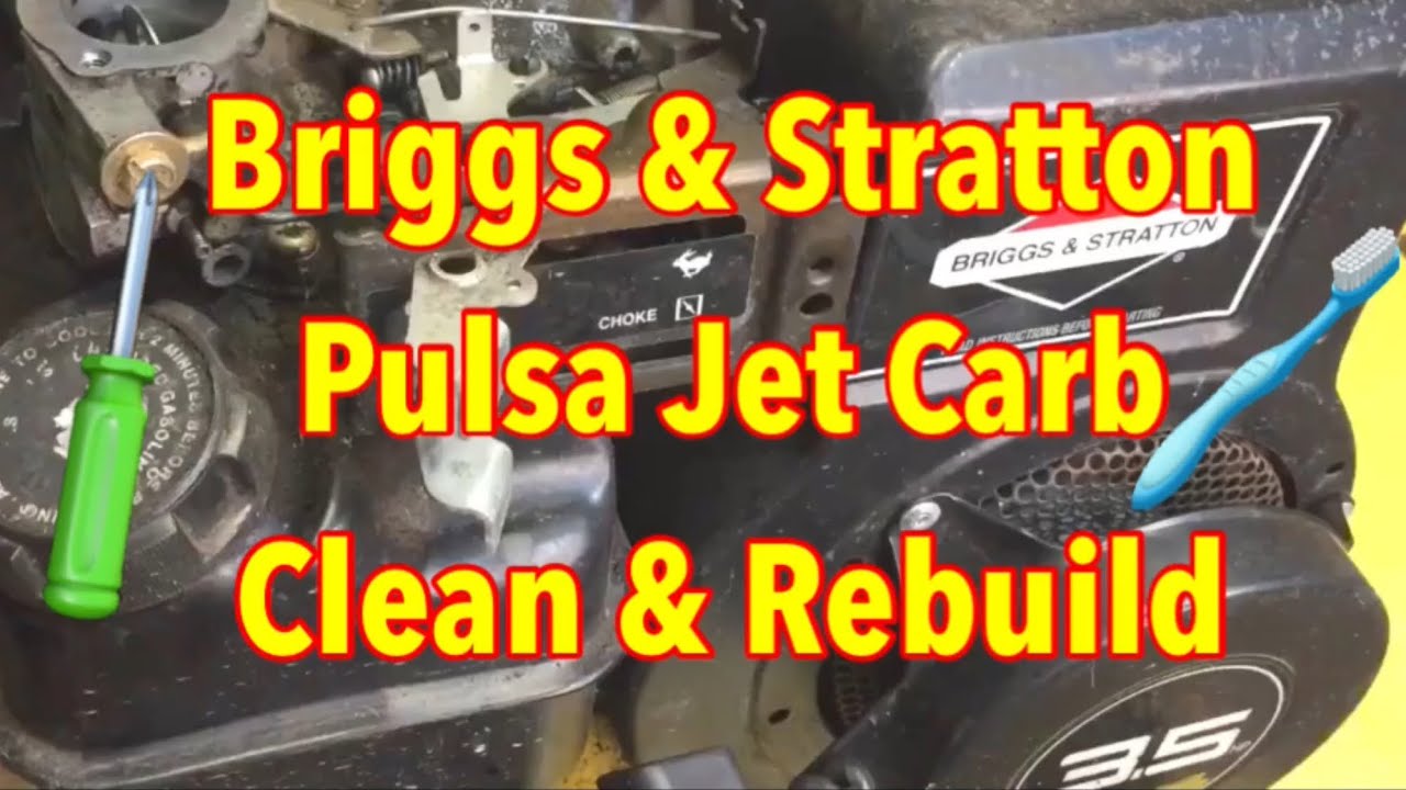 Briggs & Stratton, очистка и восстановление карбюратора Pulsa Jet (старый двигатель) Ремонт Man C...