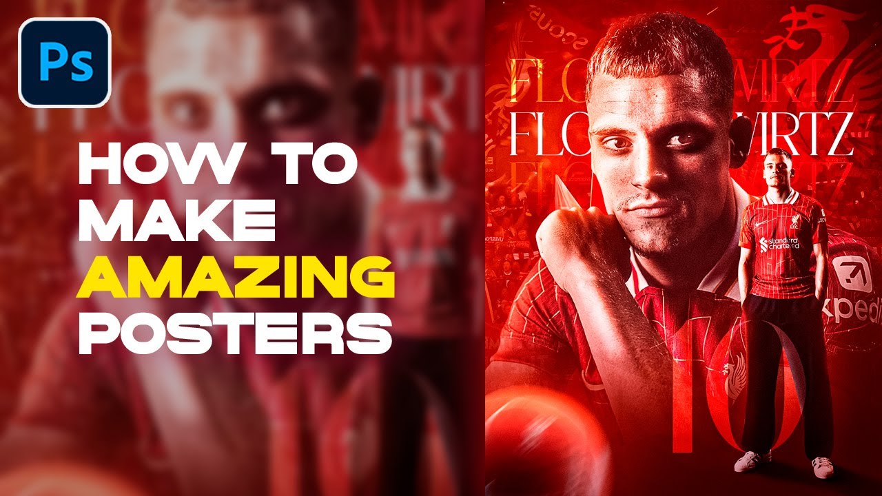 Photoshop Tutorial - Football Poster Design - Florian Wirtz  -  Simple Design