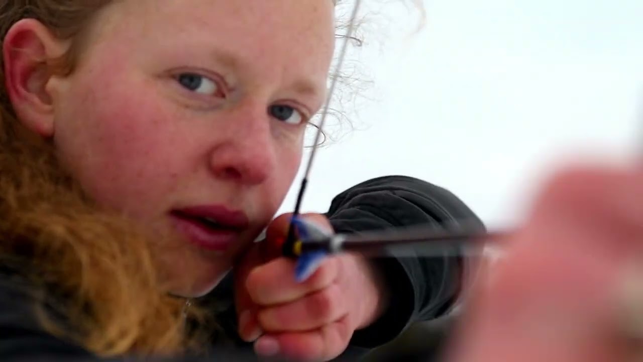 Intuitive Archery on a frozen lake