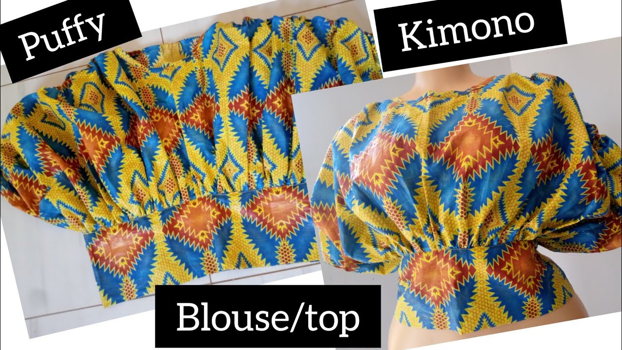 Sewing a Viral Kimono Puffy Top with Gathered sleeves and large waistband