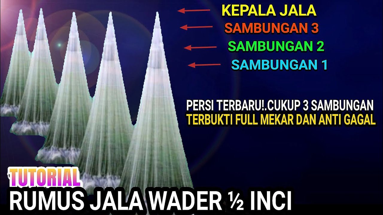 Versi Terbaru.! Rumus Jala Ikan 1/2 Inci Panjang Jala 2,5 M
