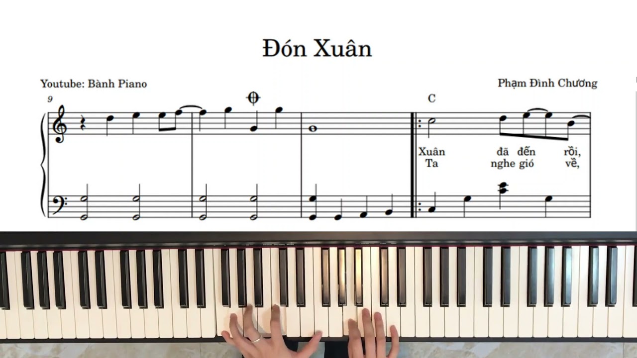 ĐÓN XUÂN - Phạm Đình Chương | EASY PIANO TUTORIAL || SHEET PIANO