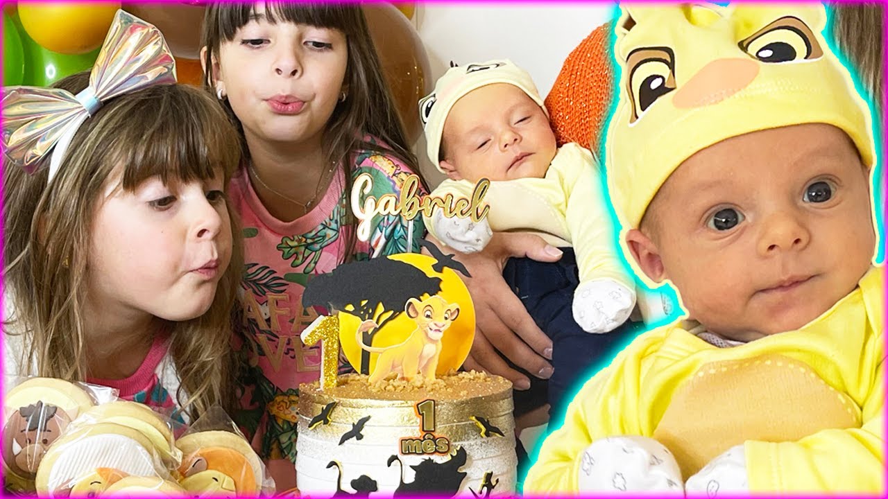Primeiro mesversário do bebê Gabriel - A Festa | Jéssica Godar, Laurinha E Helena E Gabriel
