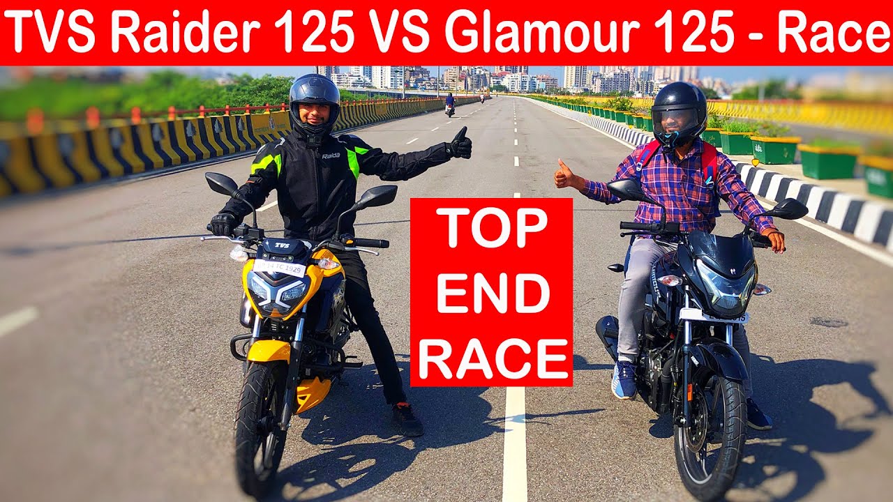 2021 TVS Raider VS Glamour 125 Drag Race l Top End Race l Aayush ssm