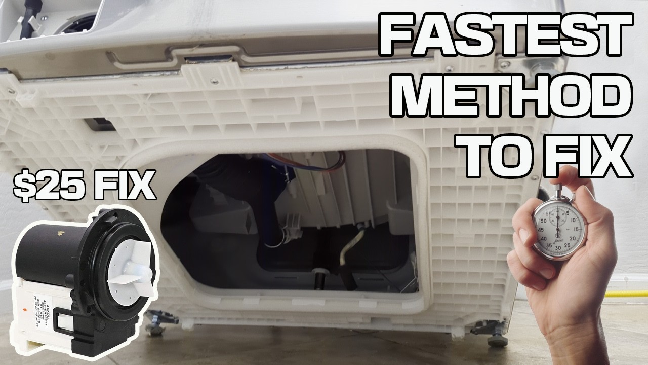 Fastest Way to Replace LG Washer Drain Pump - Repair from Underneath