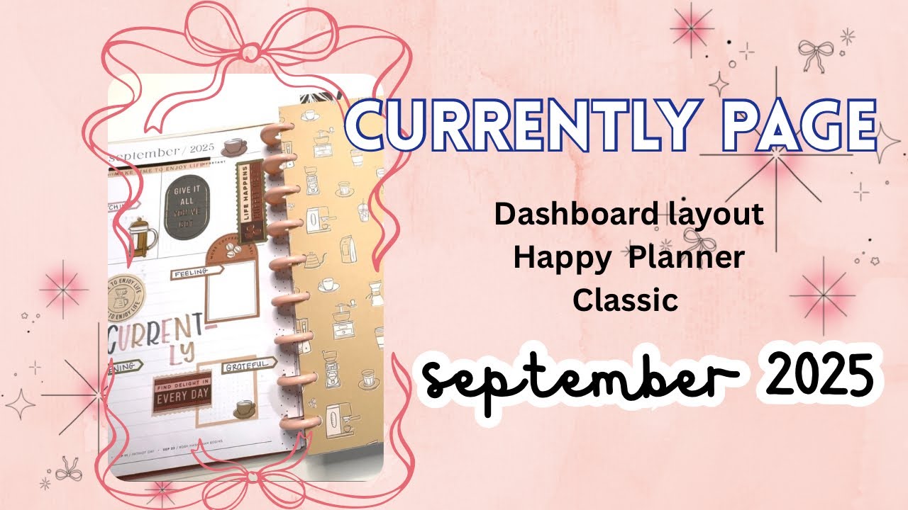 September 2025 Currently Page - Classic Happy Planner  Cafecore🥰