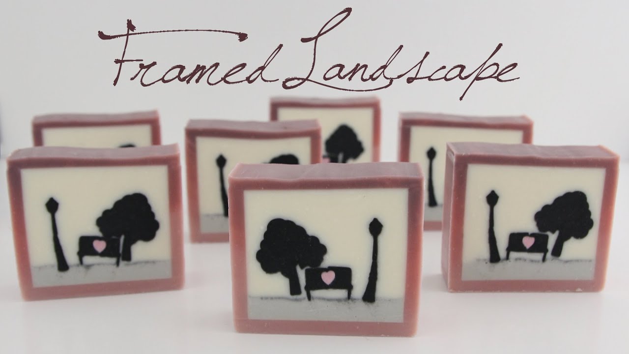Creating an Ombre Framed Park Landscape Scene w/ Cold Process Soap
